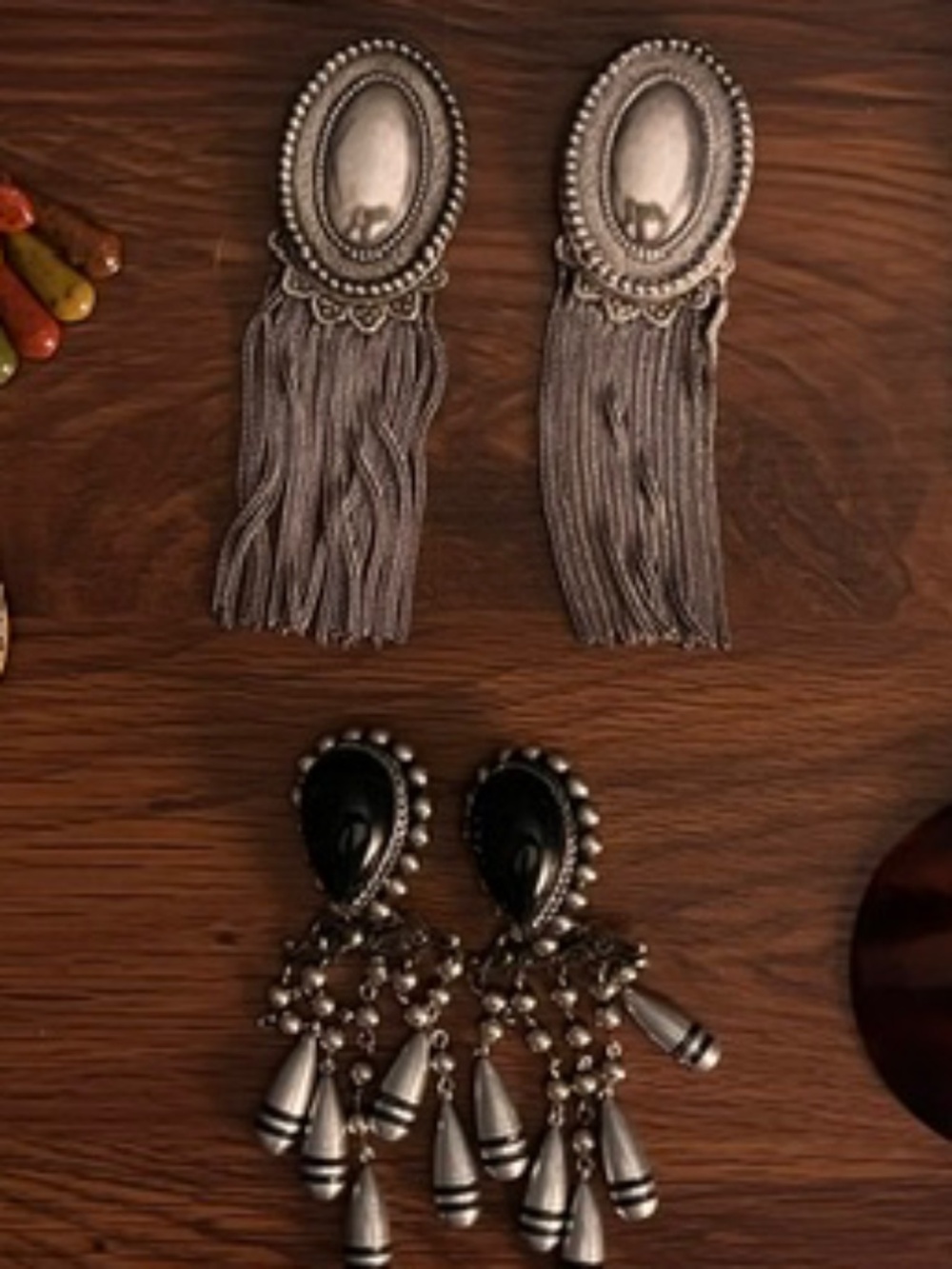 VINTAGE Bold & Funky Clip-on Statement Earrings (Mostly 1980s/1990s) - Picture 2 of 5